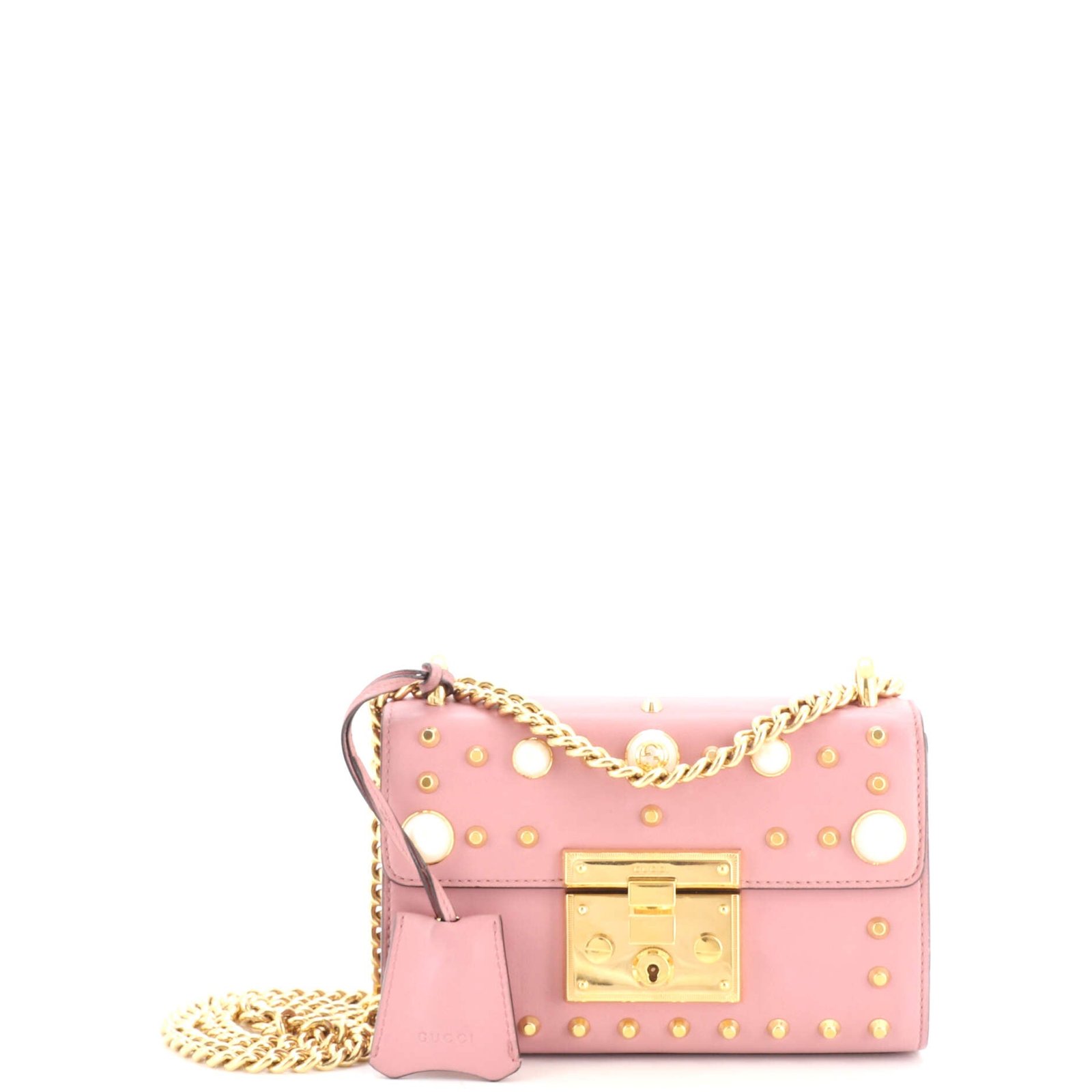 Gucci Pearly Padlock Shoulder Bag Studded Leather Small: A Pre-Loved Icon thumbnail