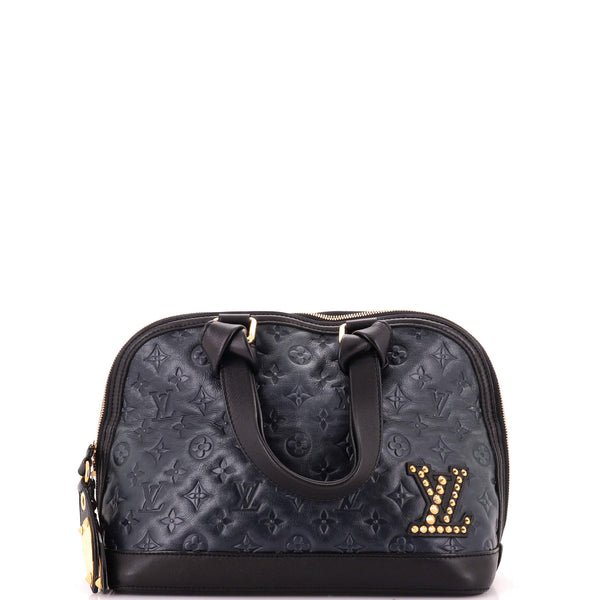 Reference image illustrating Louis Vuitton Double Jeu Neo Alma Handbag Monogram Embossed Leather: A Resale Market Gem
