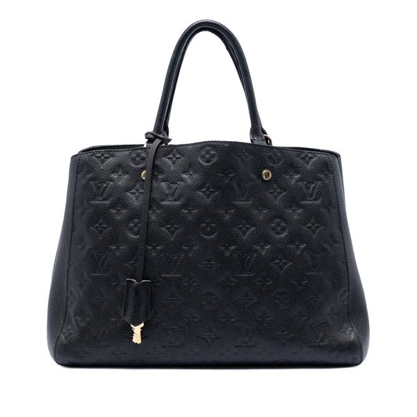 Reference image illustrating Louis Vuitton Montaigne Handbag Monogram Empreinte Leather GM: A Timeless Icon of Elegance
