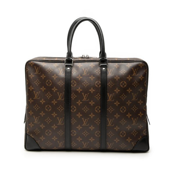 Reference image illustrating Louis Vuitton Porte-Documents Voyage Bag Macassar Monogram Canvas: A Collector’s Guide