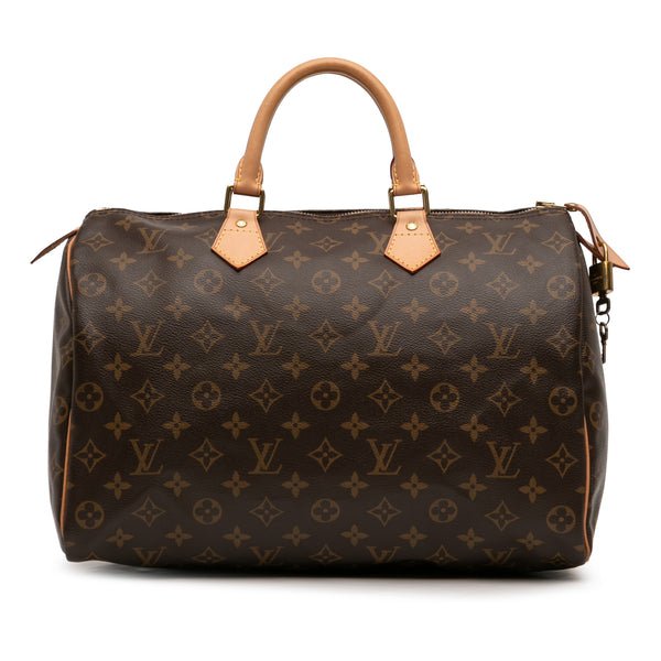 Reference image illustrating Louis Vuitton Speedy Handbag Monogram Canvas 35: A Timeless Icon Reviewed